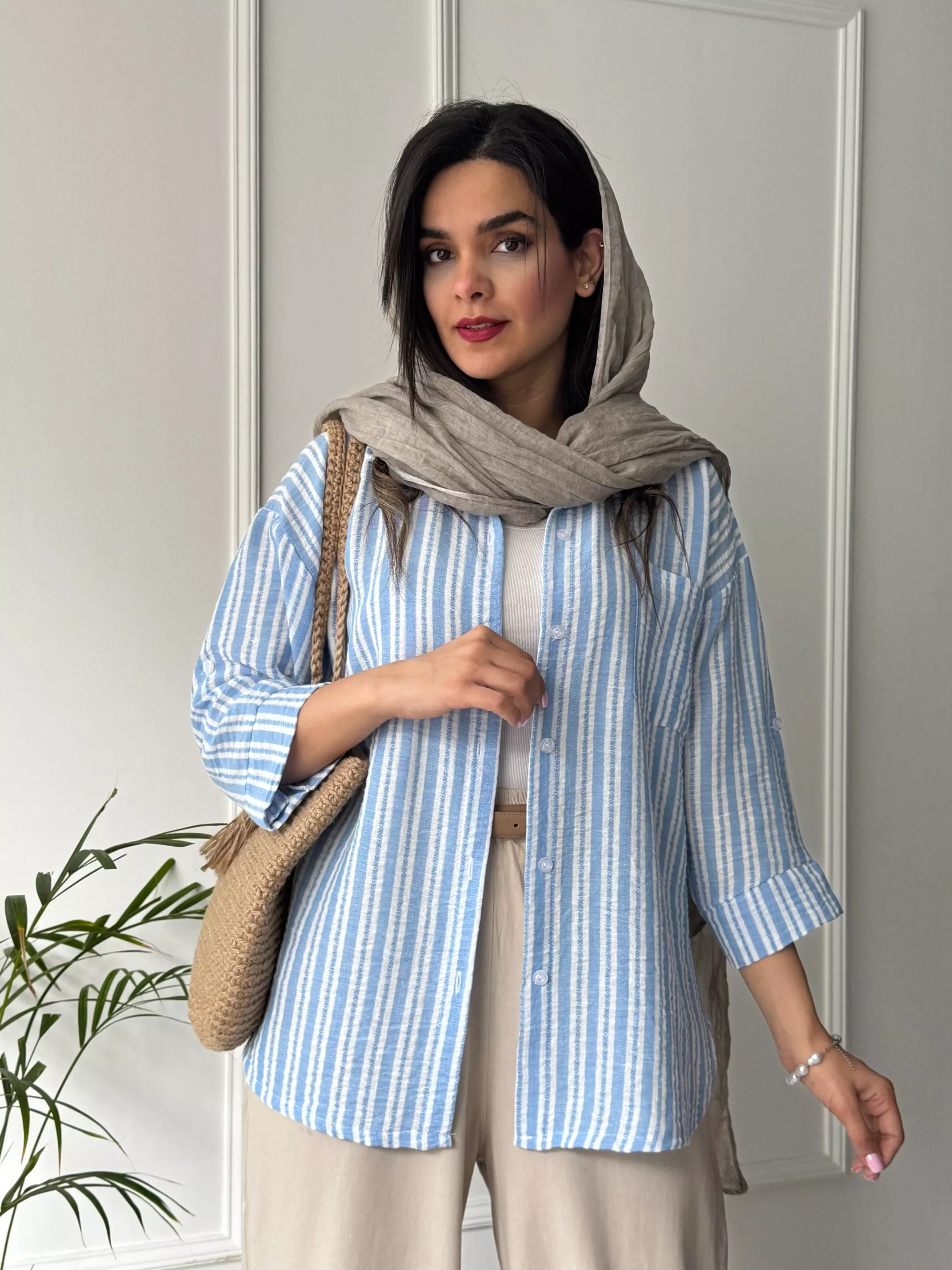 مانتو شومیزی راه راه یاس